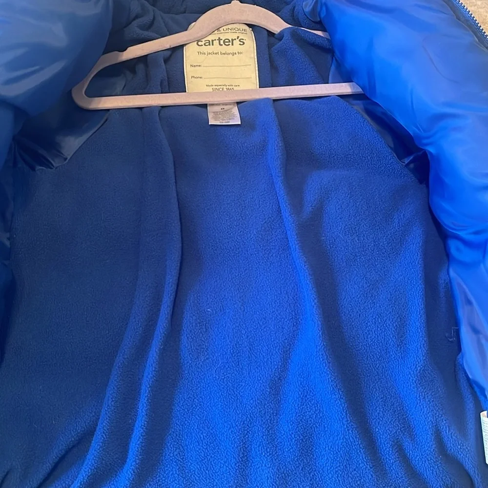 💚 Carters Full Zip Fleece Lined Hooded Puffer Jacket